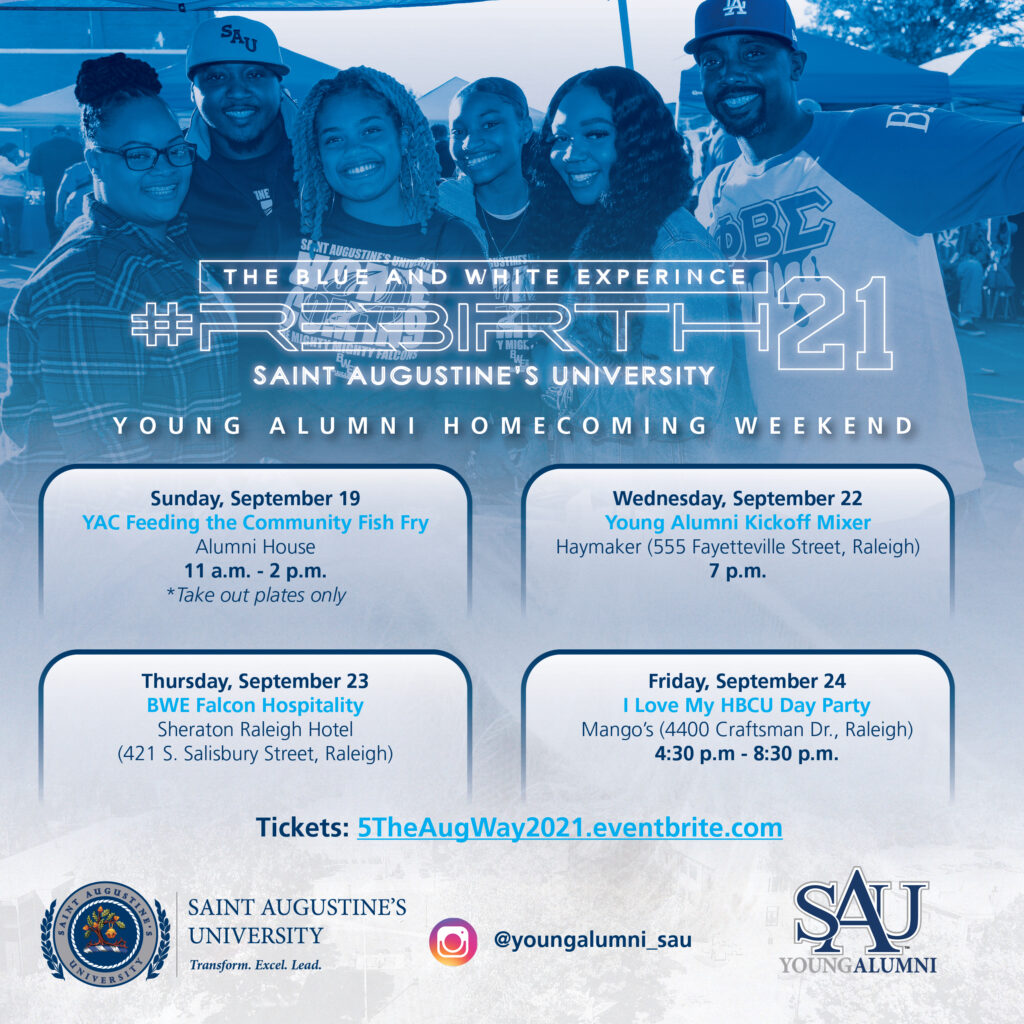 Young Alumni Event Schedule Saint Augustine's University