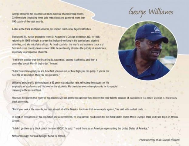 Coach George Williams Honored in 2014 Heritage Calendar